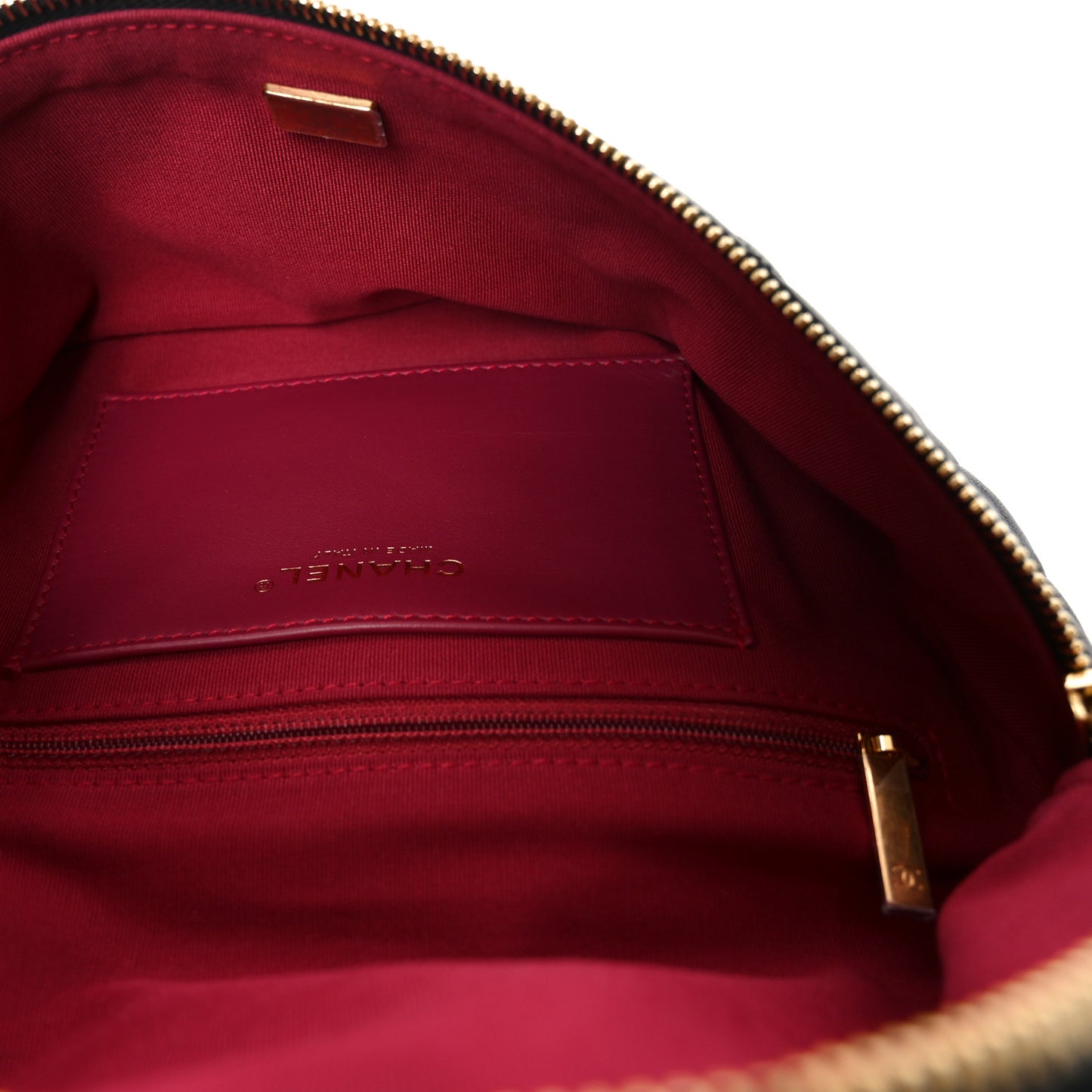 Lambskin Pearl Quilted CC Belt Bag Black