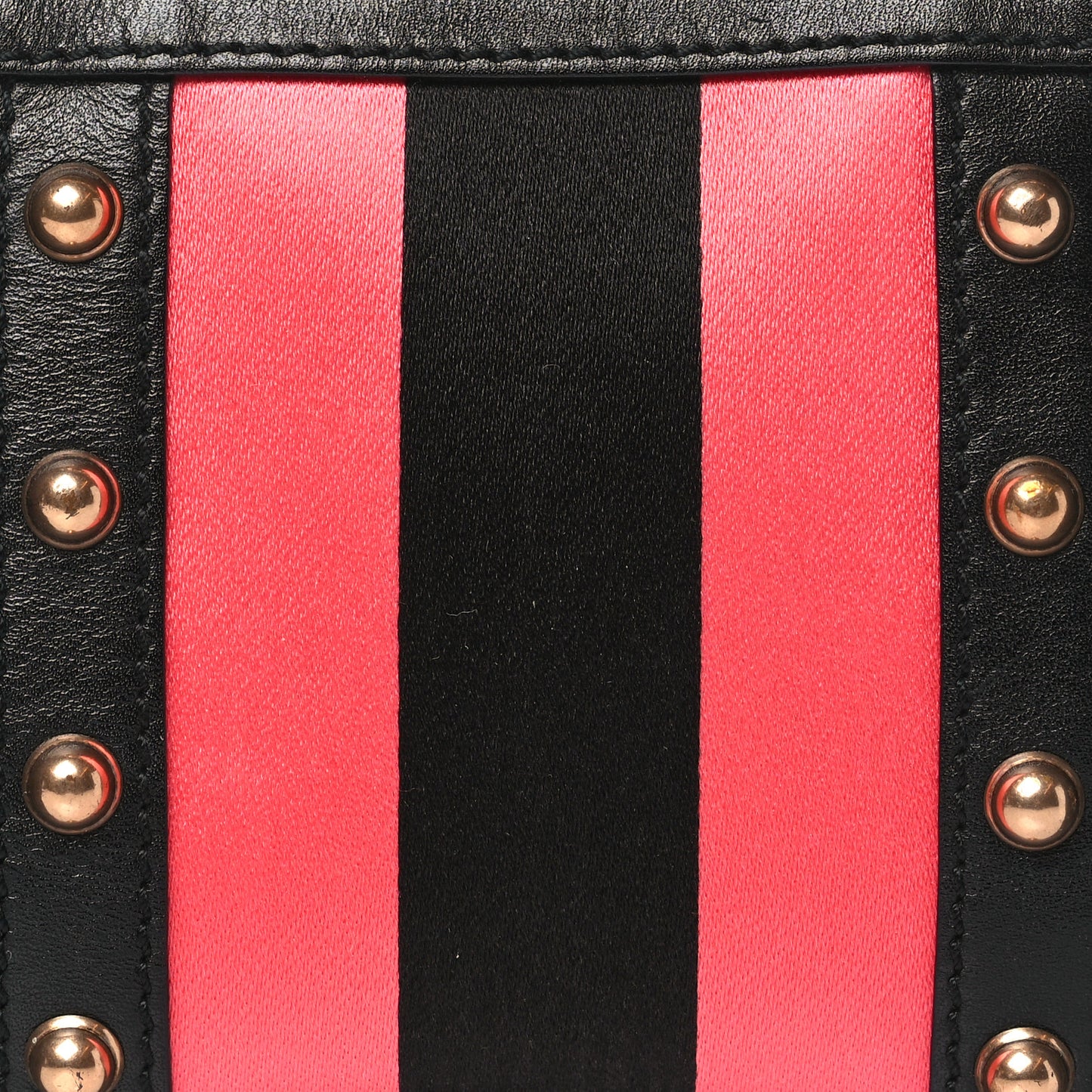 Monogram Web Studded Chain Clutch Black
