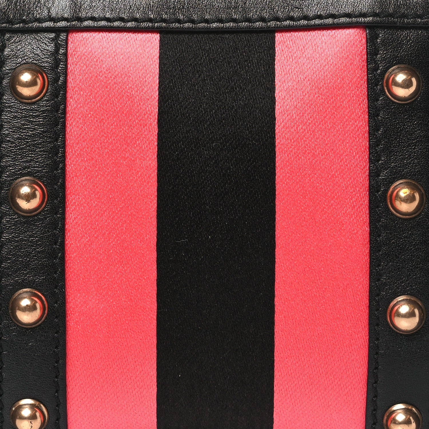 Gucci Monogram Web Studded Chain Clutch Black 8 of 10