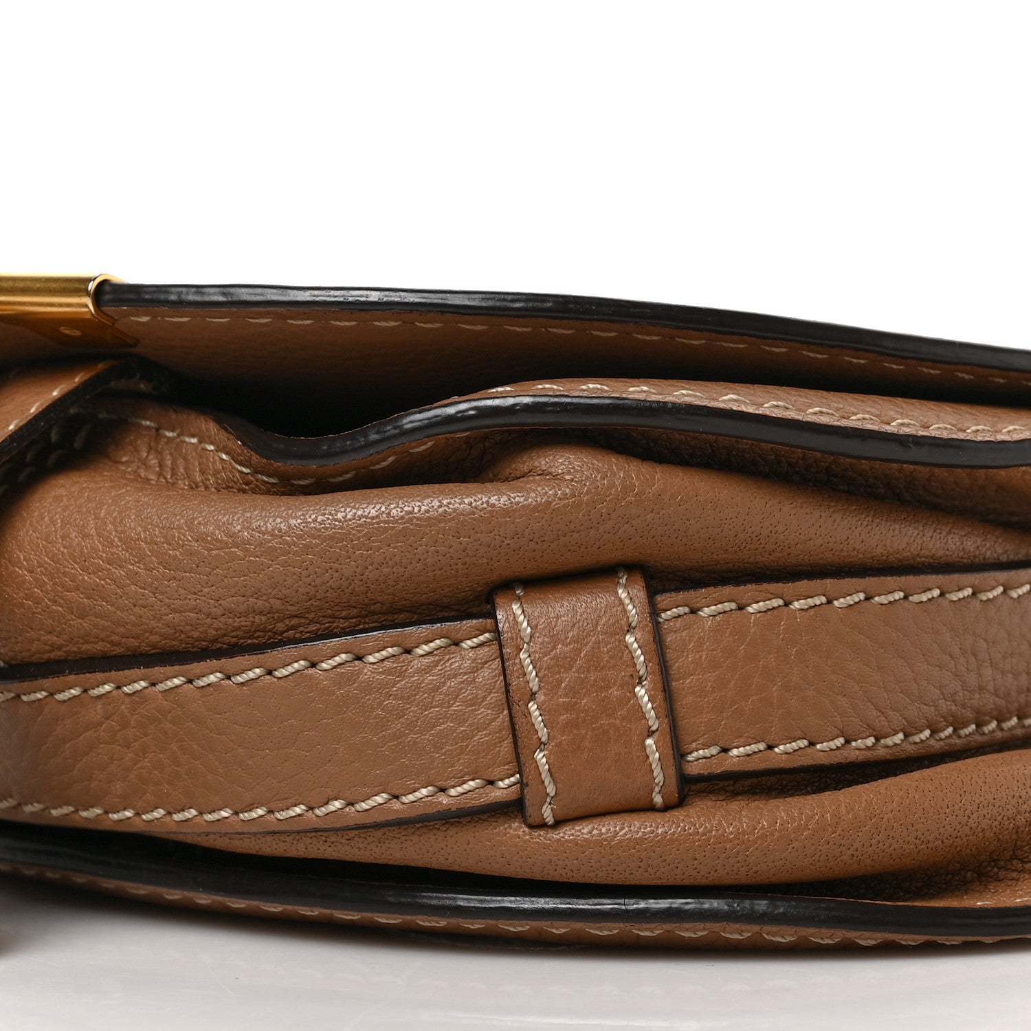 Chloe Calfskin Mini Marcie Round Crossbody Bag Nut 8 of 8