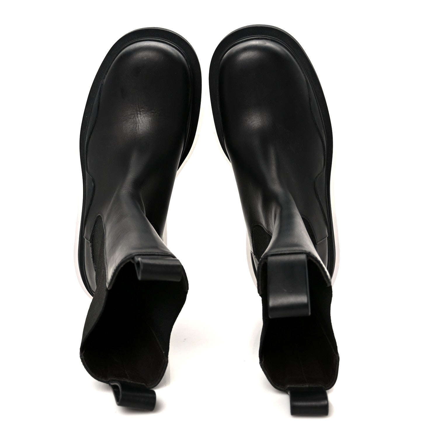 Bottega Veneta Calfskin The Tire Chelsea Boots 37 Black Transparent 2 of 9