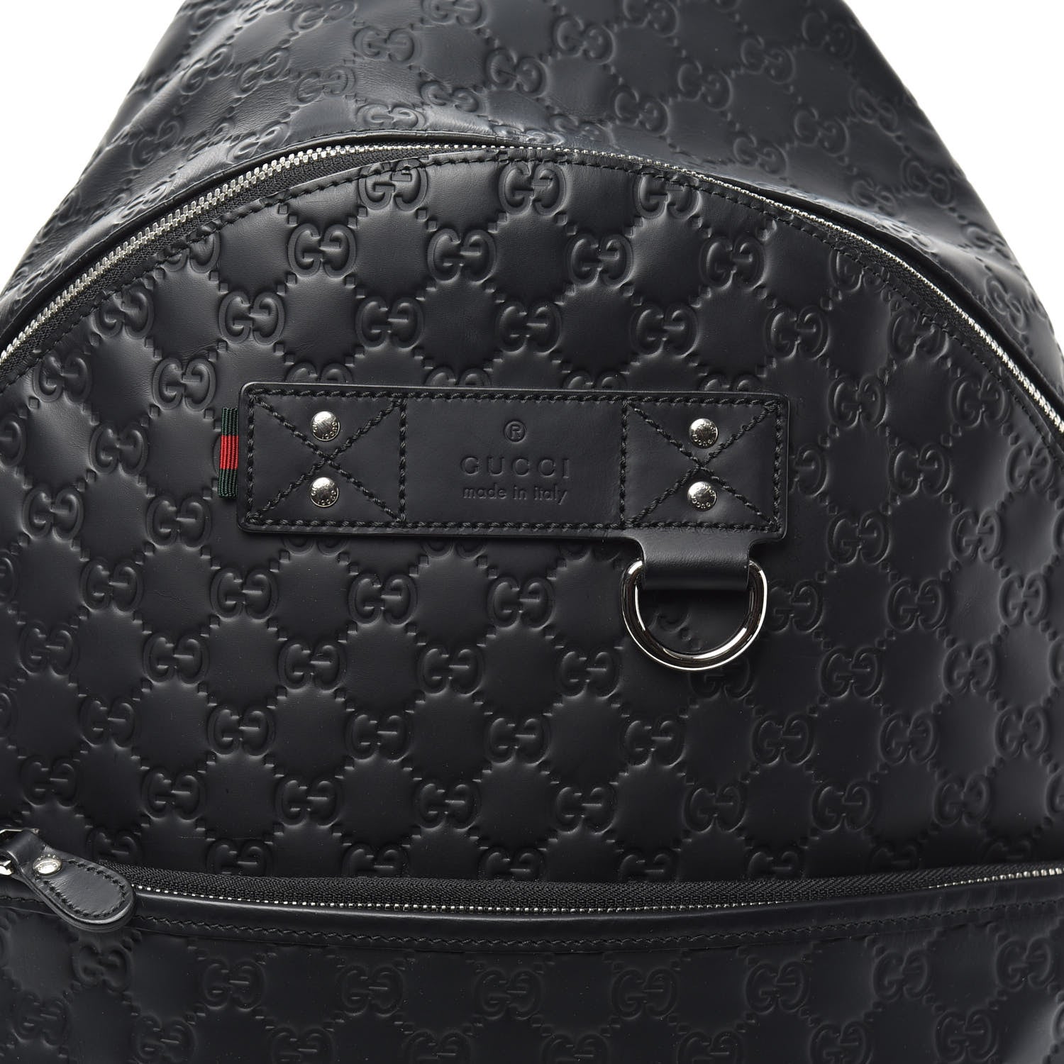 Gucci Guccissima Classic Backpack Black 7 of 9