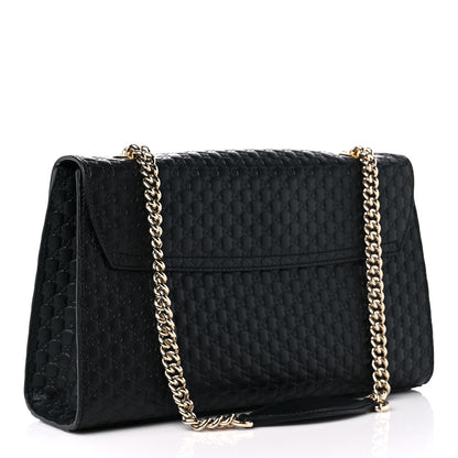 Gucci Microguccissima Medium Emily Chain Shoulder Bag Black 3 of 9
