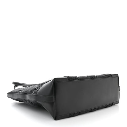 Gucci Nylon Calfskin Enamel GG Matelasse Medium Ophidia Shopping Bag Black 4 of 11