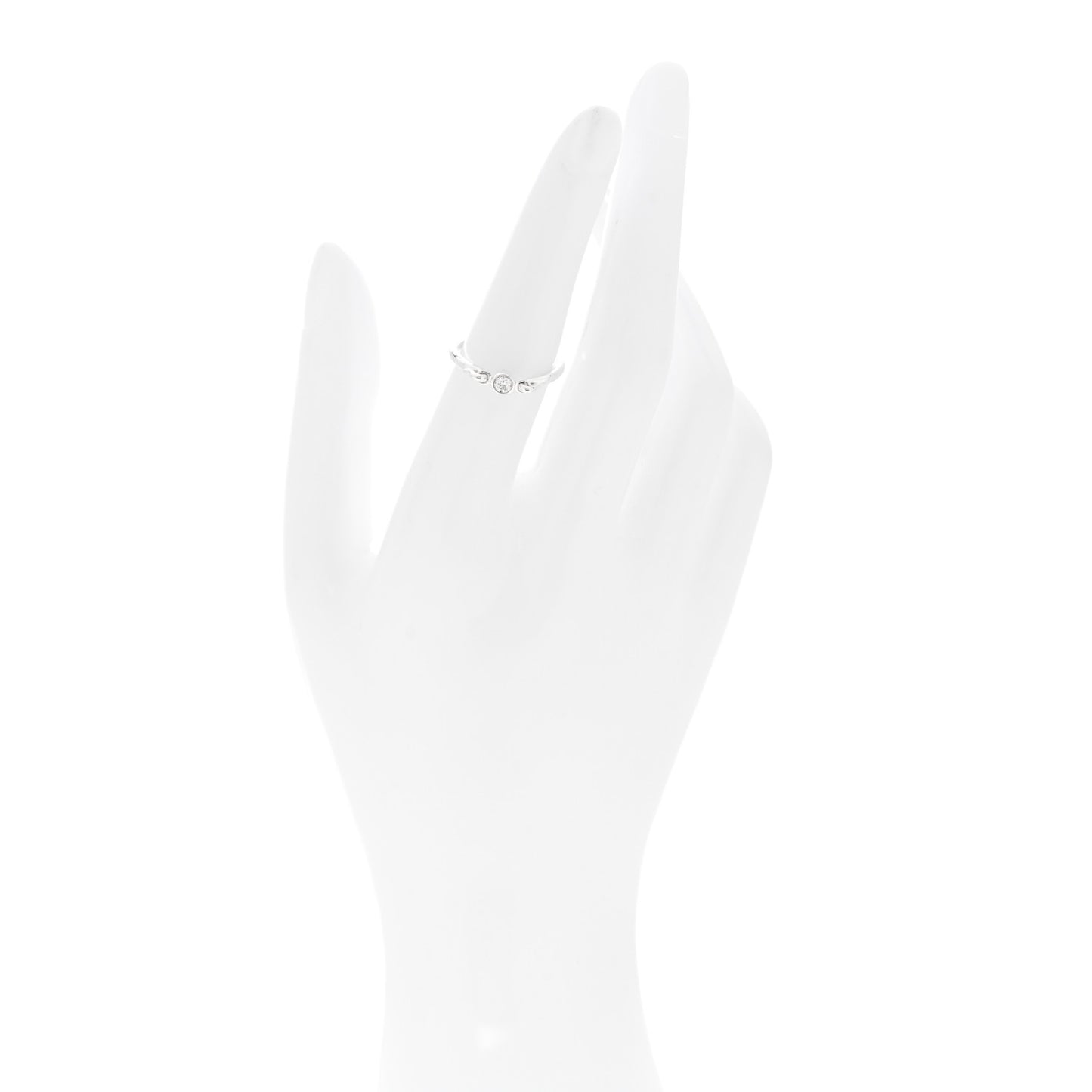 Sterling Silver Diamond Elsa Peretti Swan Ring 52 6