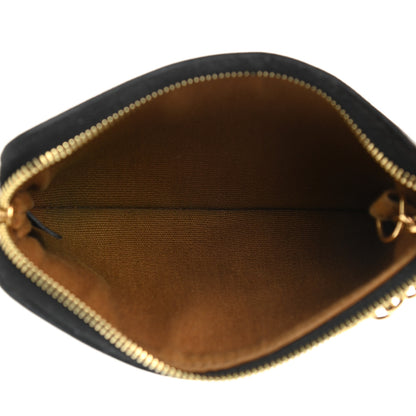 Celine Triomphe Canvas Coin and Card Pouch With Hook Black 5 of 9