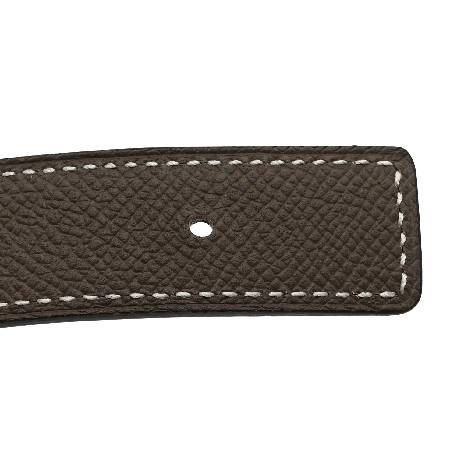 Hermes Swift Epsom 24mm Belt Strap 80 32 Black Etoupe 4 of 8
