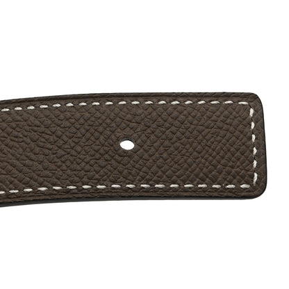 Hermes Swift Epsom 24mm Belt Strap 80 32 Black Etoupe 4 of 8