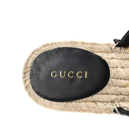 Gucci Nappa Matelasse GG Marmont Espadrille Slippers 35.5 Black 8 of 11
