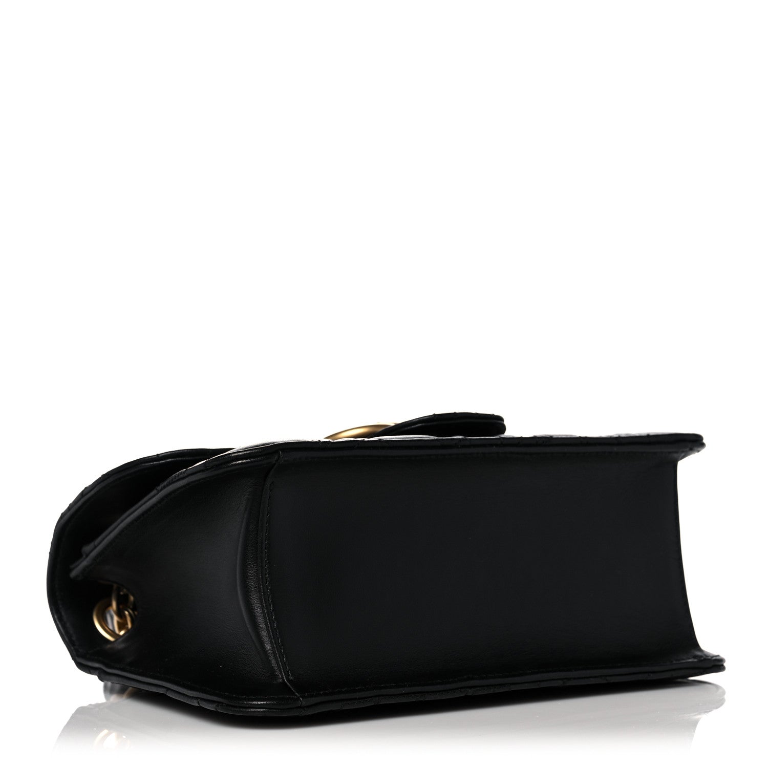 Salvatore Ferragamo Calfskin Quilted Gancini Small Flap Bag Black 3 of 11