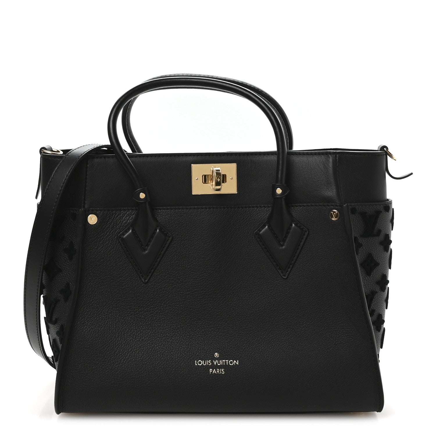 Louis Vuitton Calfskin Monogram Tufting On My Side Black 1 of 10