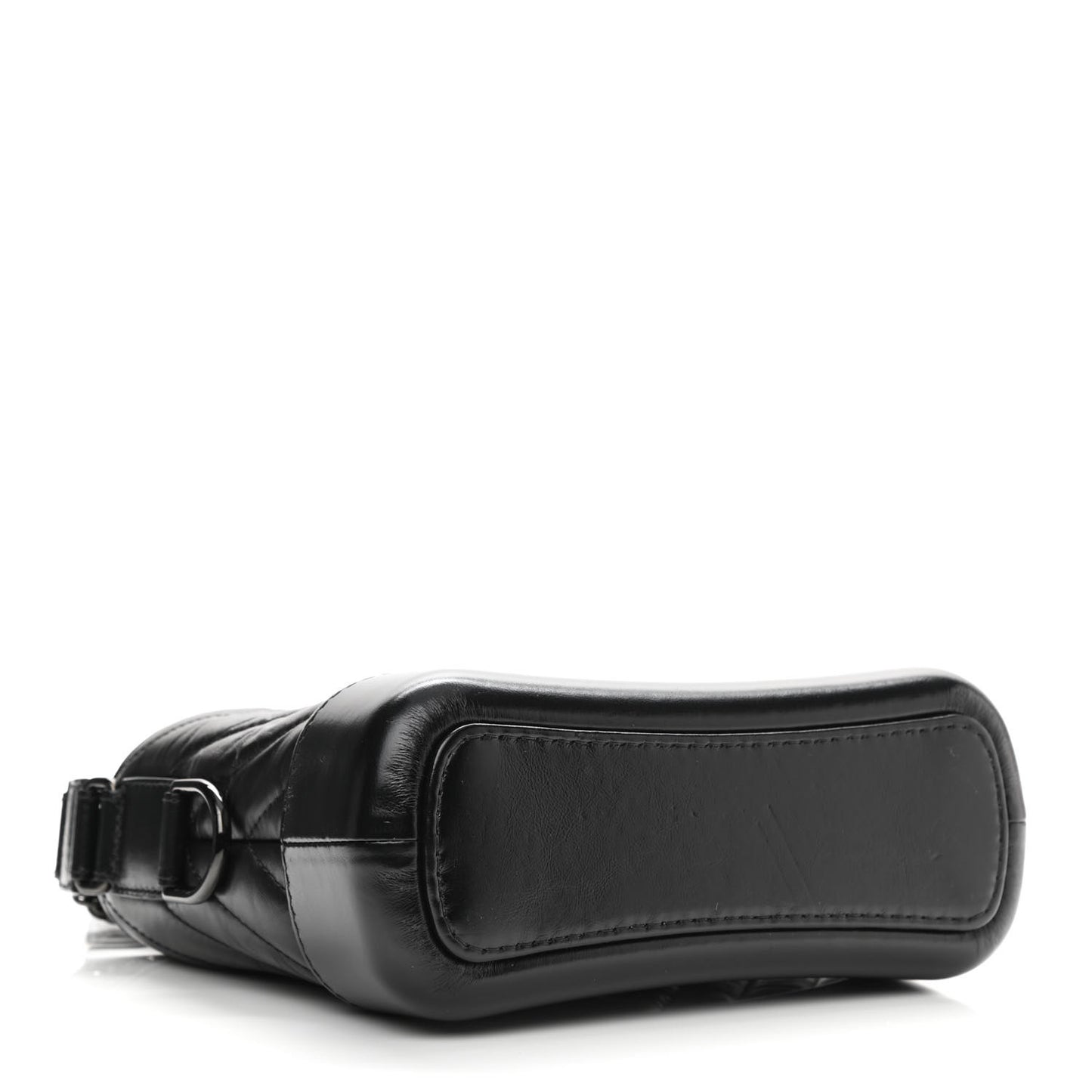 Aged Calfskin Chevron Quilted Small Gabrielle Hobo So Black