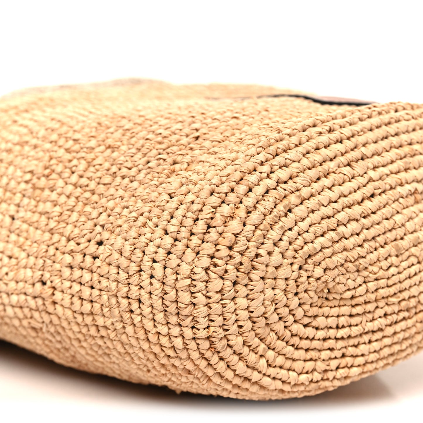 Calfskin Raffia Anagram Paulas Ibiza Pochette Bag Natural Tan