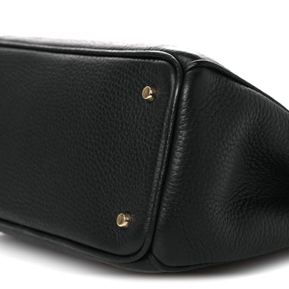 Christian Dior Bullcalf Small Diorissimo Tote Black Rose Indien 10 of 11