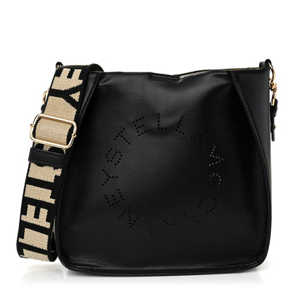 Stella McCartney Eco Alter Nappa Perforated Logo Mini Crossbody Black 1 of 10