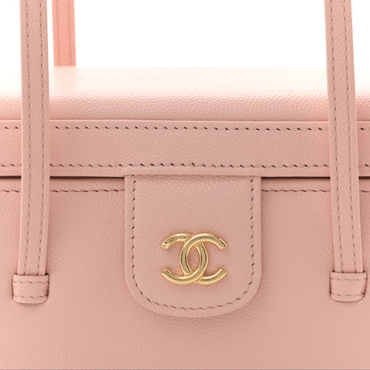 Chanel Shiny Caviar Preppy Coco Long Vanity With Strap Light Pink 8 of 11