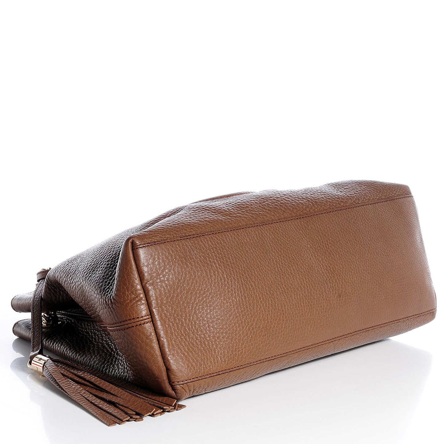 Pebbled Calfskin Medium Soho Chain Shoulder Bag Maple Brown