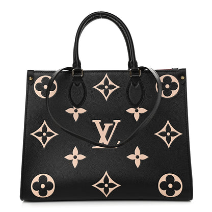 Louis Vuitton Empreinte Monogram Giant Onthego MM Black Beige 1 of 10