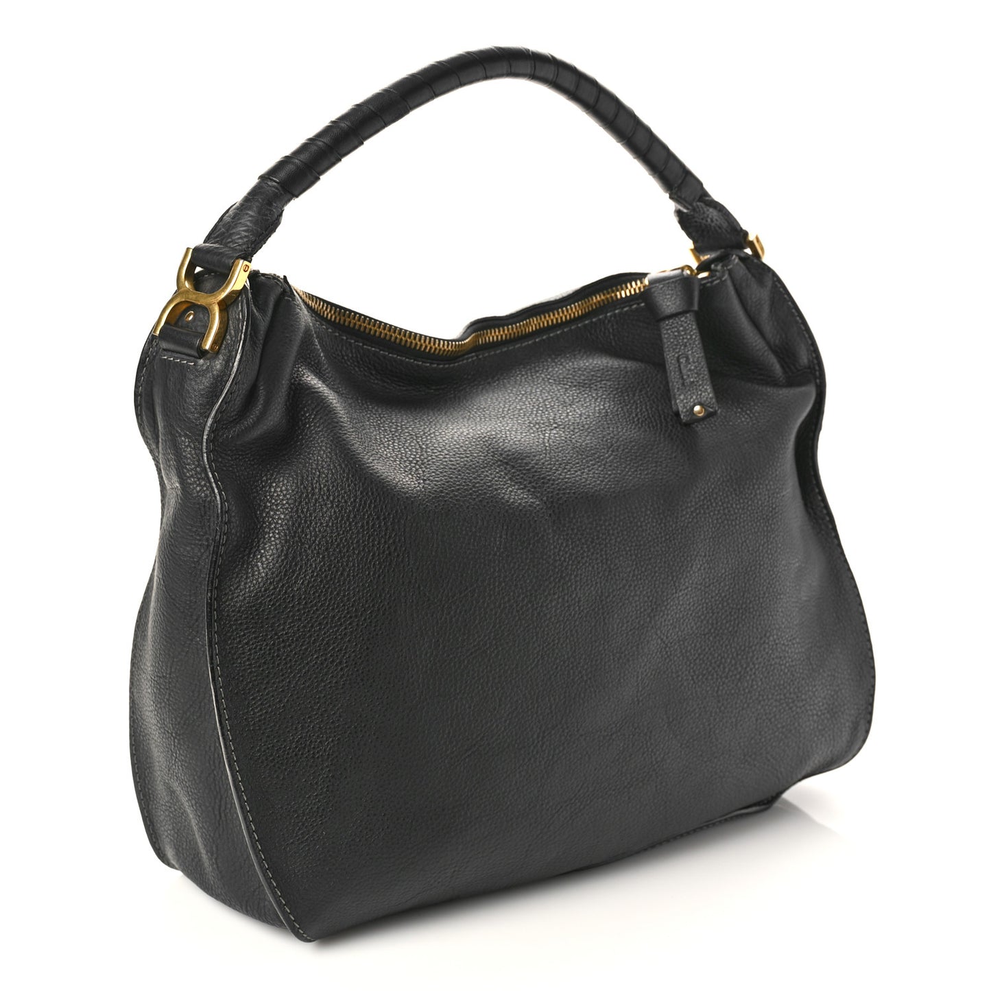 Calfskin Medium Marcie Satchel Black