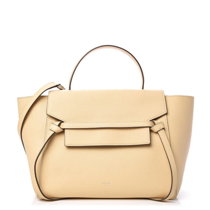 Celine Drummed Calfskin Mini Belt Bag Cream 1 of 12