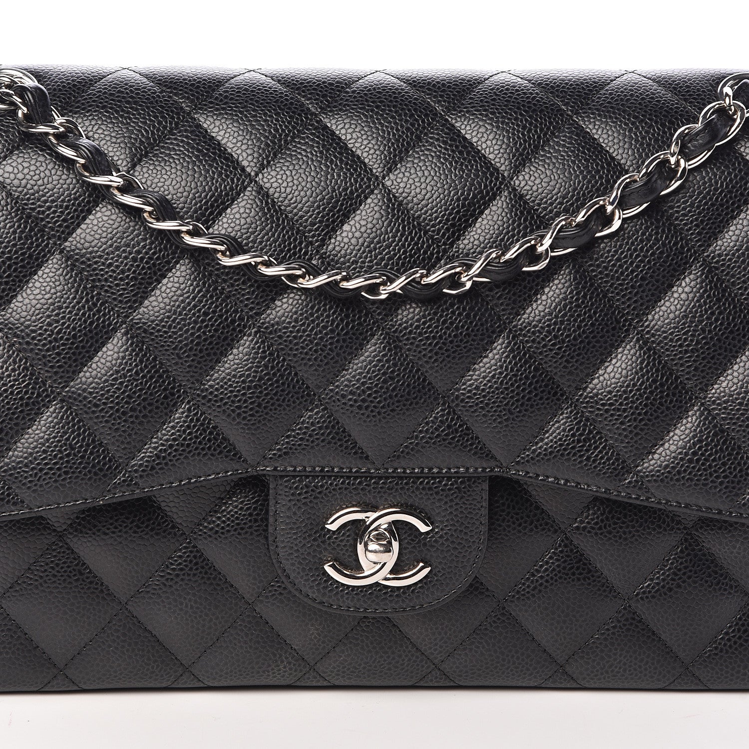 Chanel Caviar Quilted Jumbo Double Flap Black 8 of 11