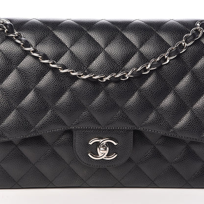 Chanel Caviar Quilted Jumbo Double Flap Black 8 of 11