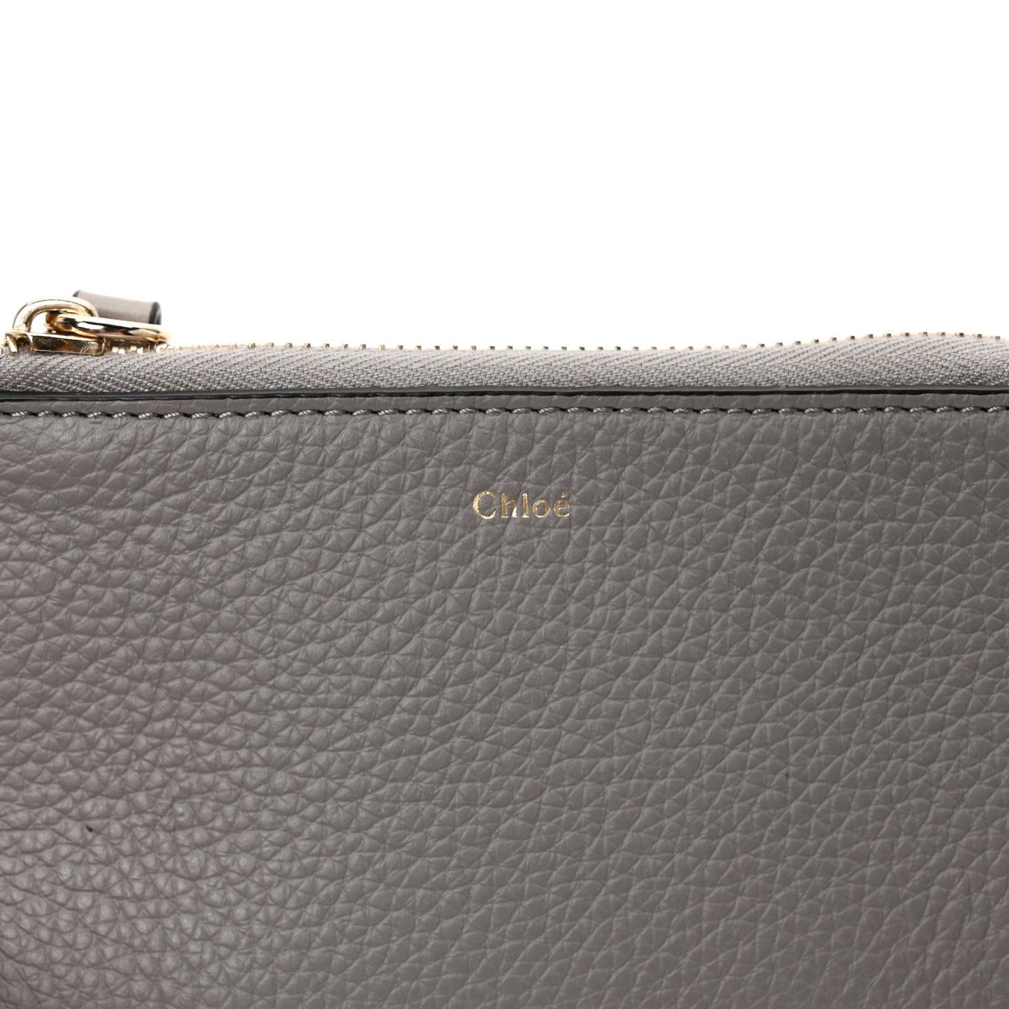 Calfskin Alphabet Purse Wallet Cashmere Grey