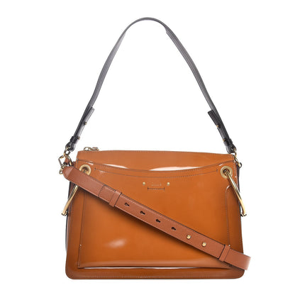 Chloe Glossy Lambskin Medium Roy Bag Caramel 1 of 9