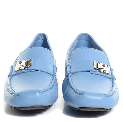 Louis Vuitton Calfskin Lombok Mocassin Loafers 36.5 Blue 2 of 8