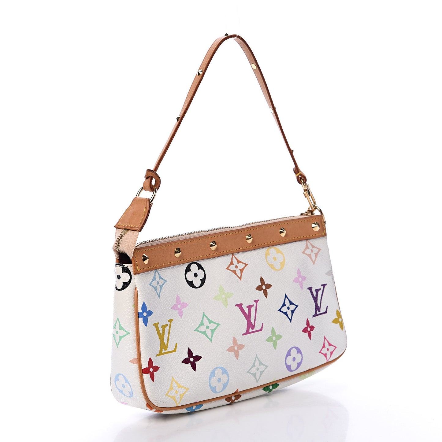 Monogram Multicolor Pochette Accessories White