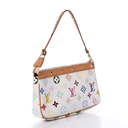 Louis Vuitton Monogram Multicolor Pochette Accessories White 2 of 10