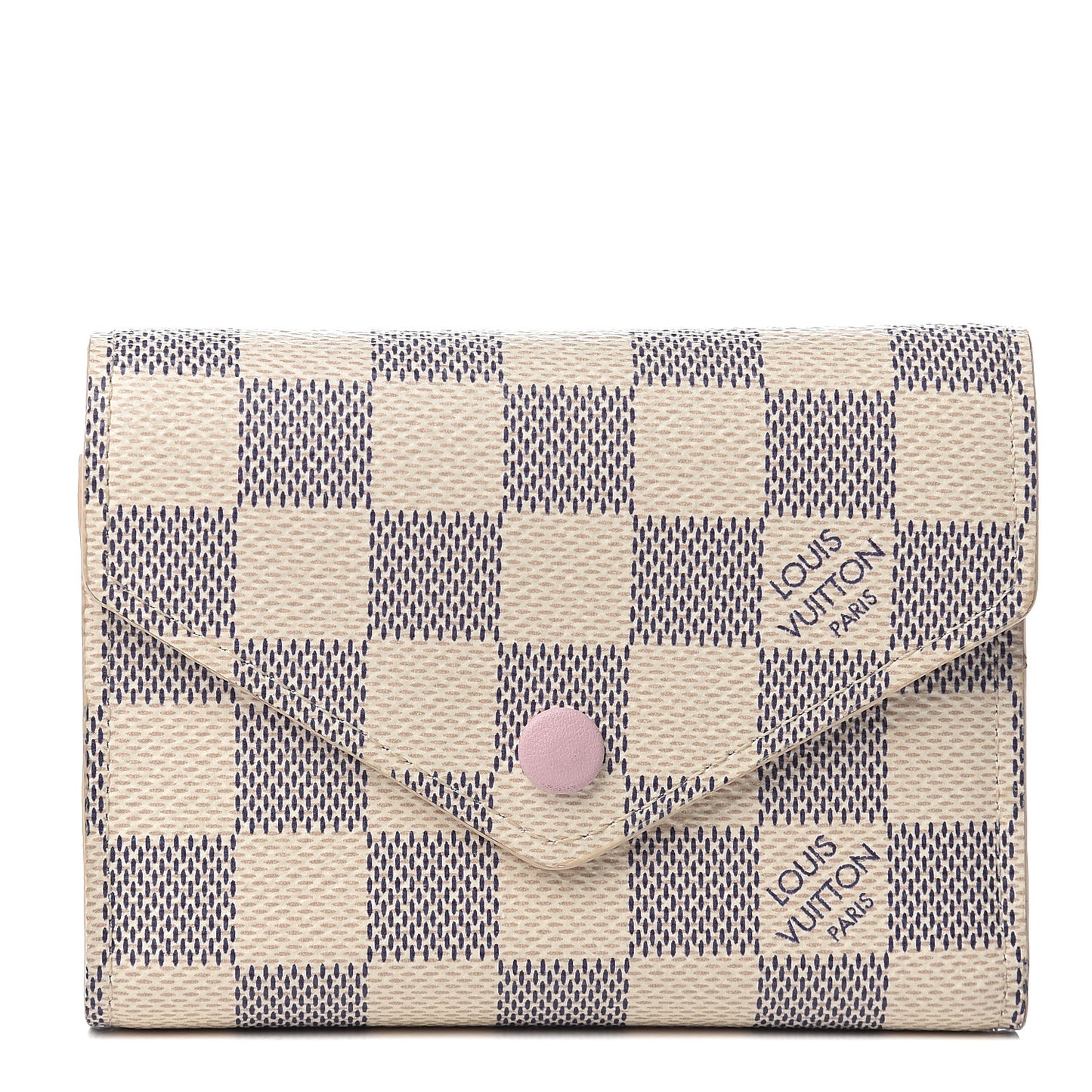Damier Azur Victorine Wallet Rose Ballerine