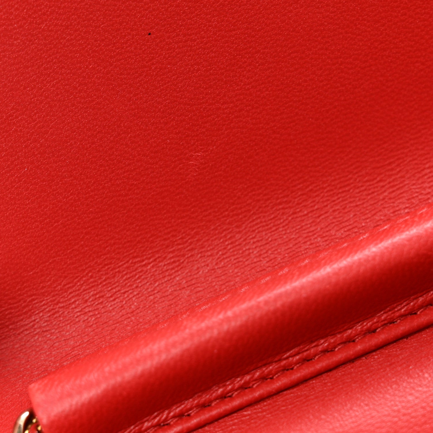 Chanel Lambskin Quilted Boy Wallet On Chain WOC Red 18 of 21