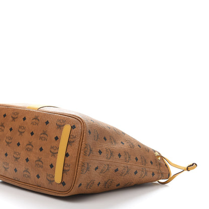 MCM Visetos Medium Liz Reversible Shopper Tote Cognac Yellow 8 of 18