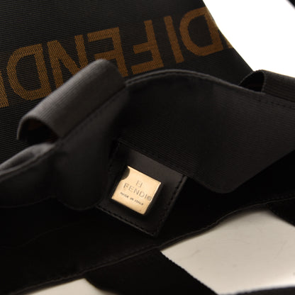 Fendi FF Canvas Bucket Bag Black 7 of 7