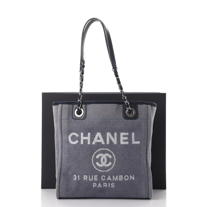 Chanel Canvas Mini Deauville Tote Denim Blue 9 of 9