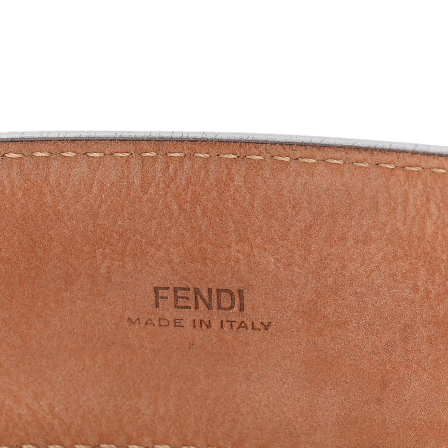 Fendi Vitello Grace FF 1974 Embossed Belt 100 40 Antracite 3 of 6