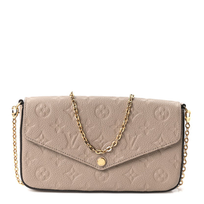 Louis Vuitton Empreinte Pochette Felicie Chain Wallet Tourterelle 1 of 10