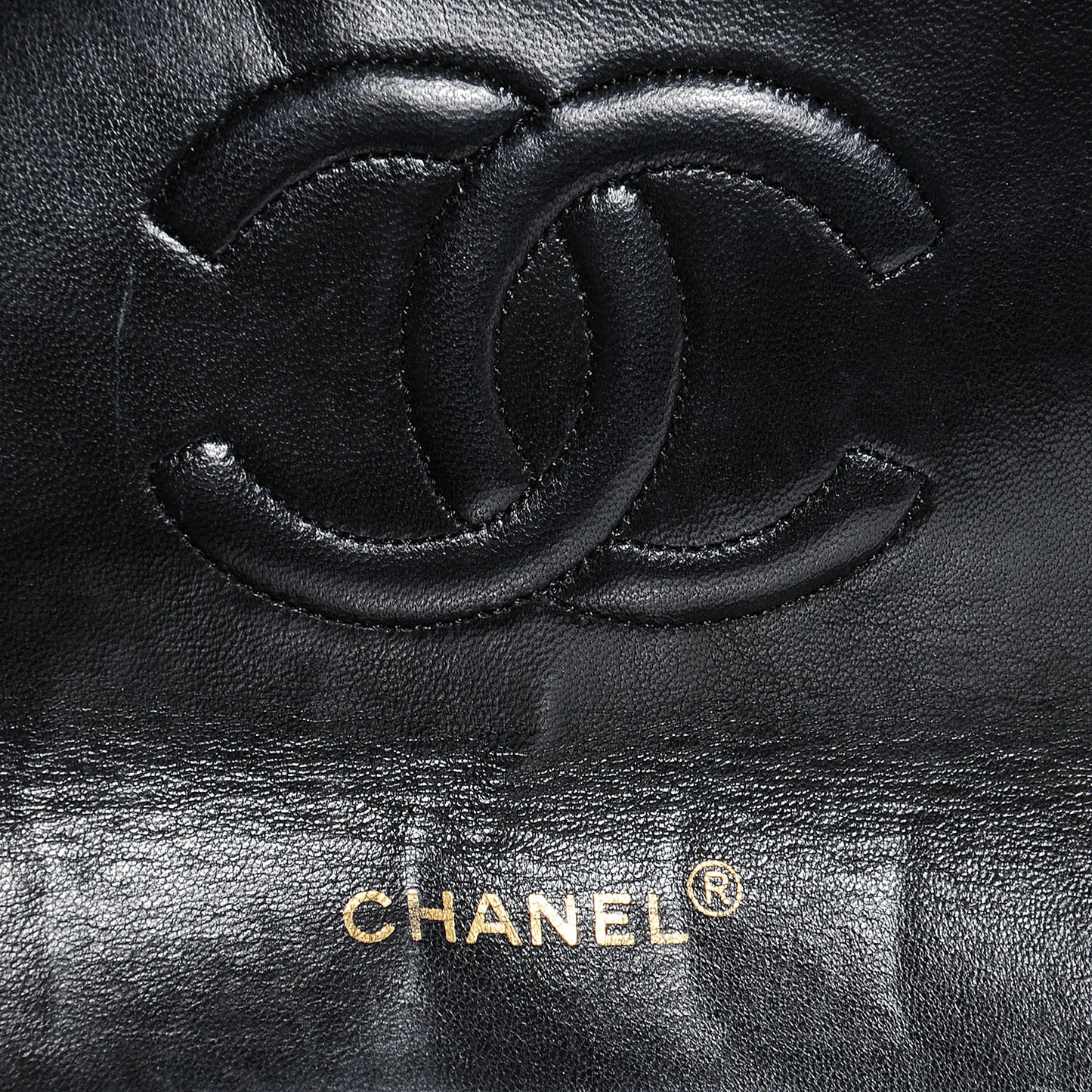 Lambskin Quilted Bi-Color Small Single Flap Black