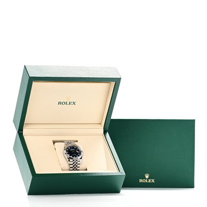 Rolex Stainless Steel 18K White Gold Diamond 36mm Oyster Perpetual Datejust Watch Bright Blue 126234 5 of 5
