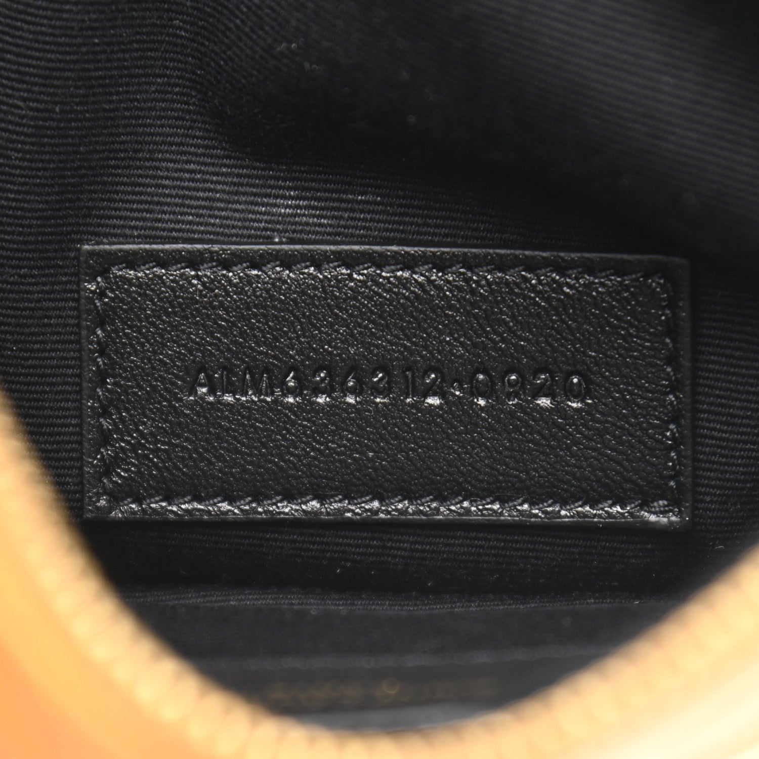 Saint Laurent Grain De Poudre Chevron Monogram Bill Pouch Senape Yellow 7 of 8