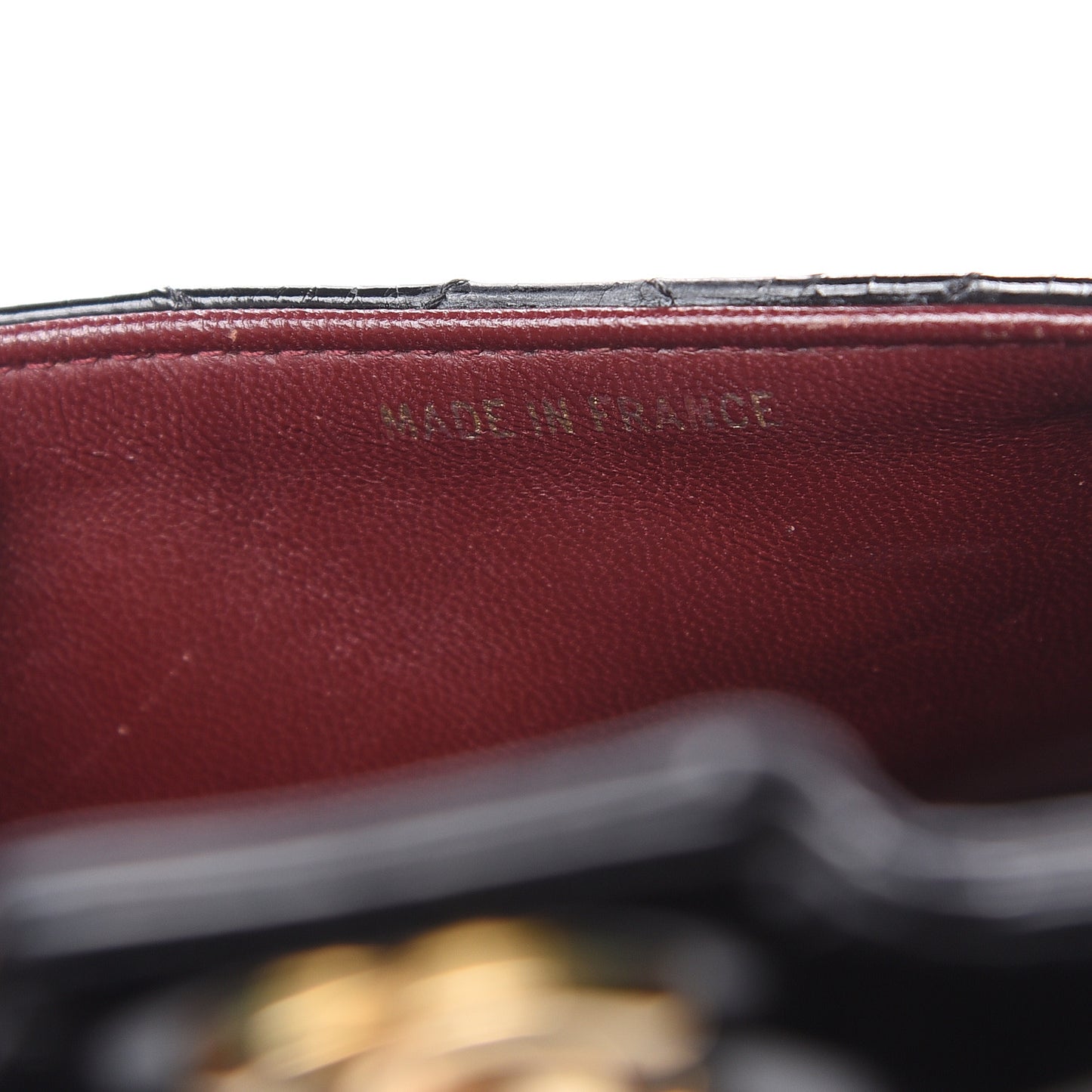 Patent Quilted Extra Mini Rectangular Flap Black