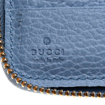 Gucci Dollar Calfskin Medium Swing Zip Around Wallet Light Blue 6 of 11
