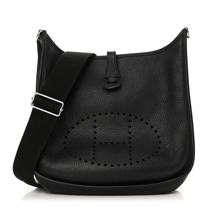 Hermes Taurillon Clemence EVELYNE III PM Black 1 of 13