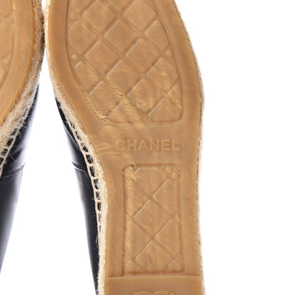 Chanel Lambskin CC Espadrilles 36 Black 7 of 10