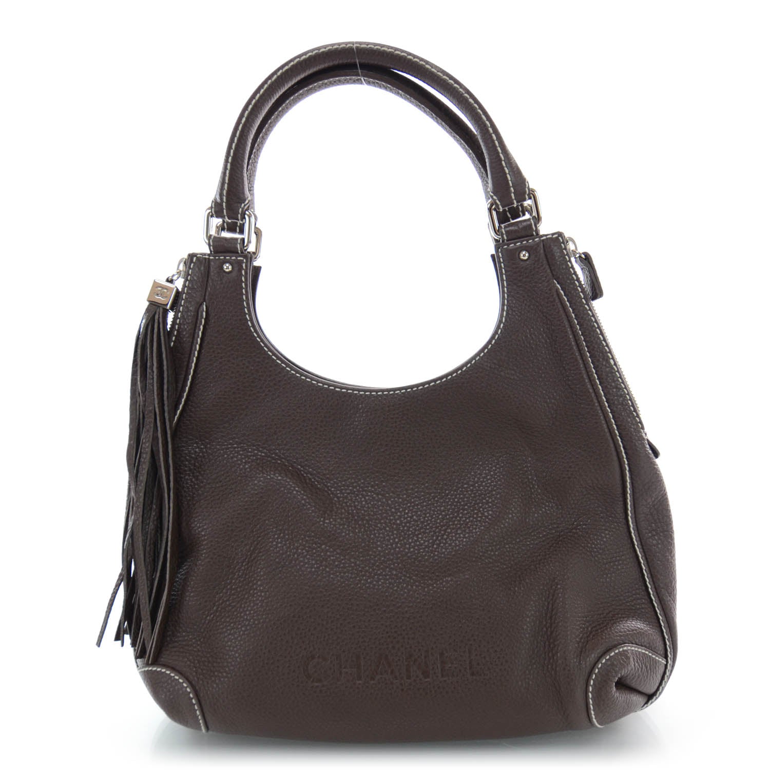 Chanel Leather Tassel Hobo Brown 1 of 8