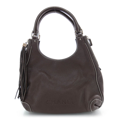 Chanel Leather Tassel Hobo Brown 1 of 8