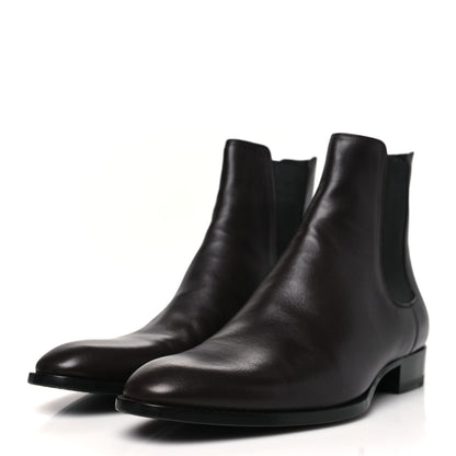 Saint Laurent Calfskin Mens Marrakesh Ankle Boots 43 Ebano 4 of 9