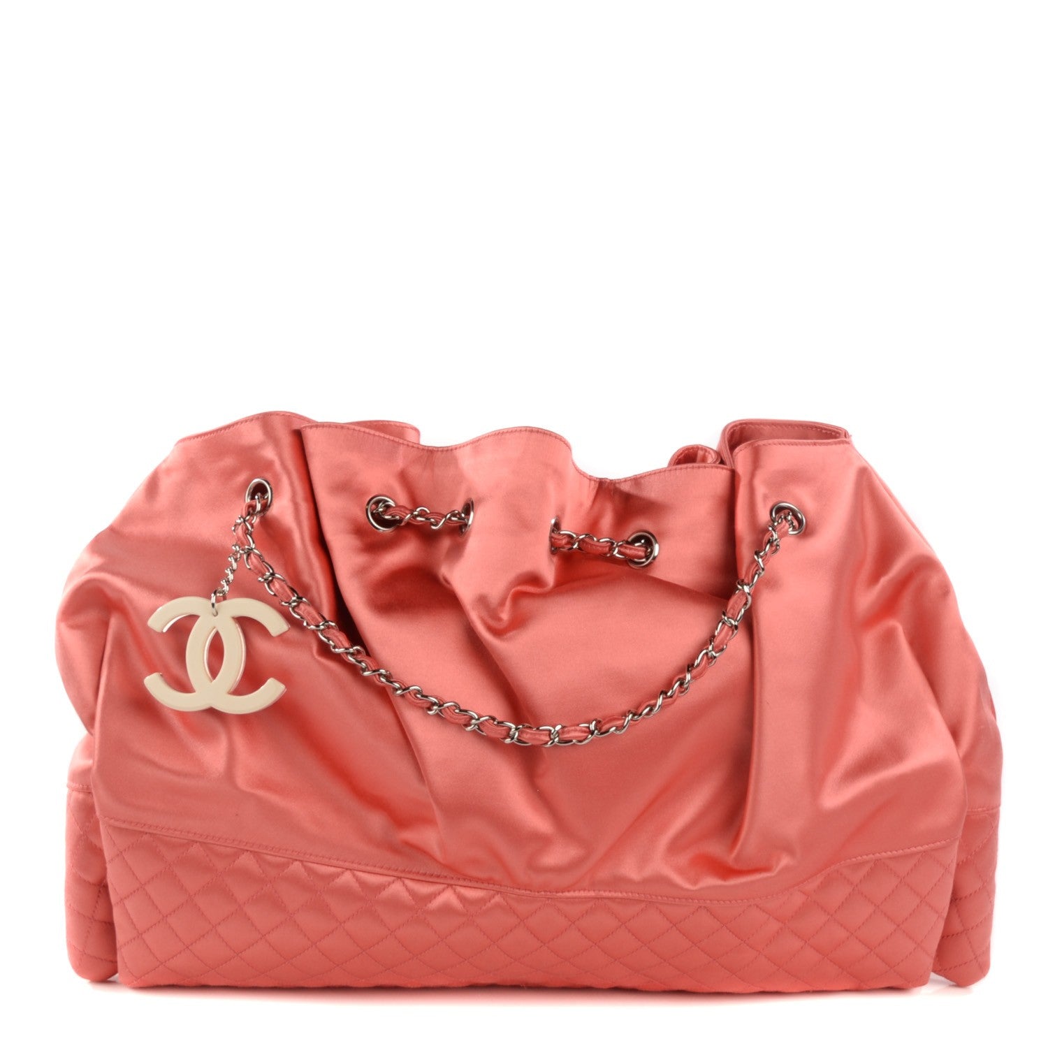 Chanel Satin Melrose Cabas Light Red 1 of 8