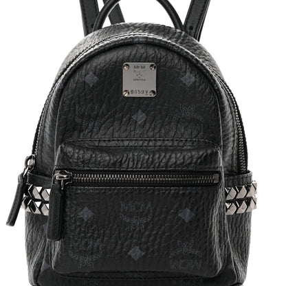 MCM Visetos Side Stud X-Mini Stark Bebe Boo Backpack Black 9 of 22